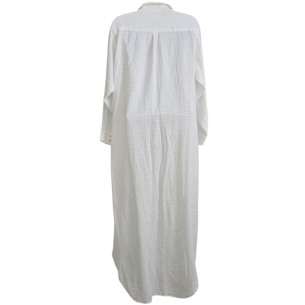Anthropologie Mara Hoffman Swim S Midi Cover up Dress Shirt Gauze Oversized - Picture 7 of 12